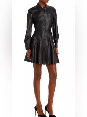 Jason Wu full leather fit and flare dress 16